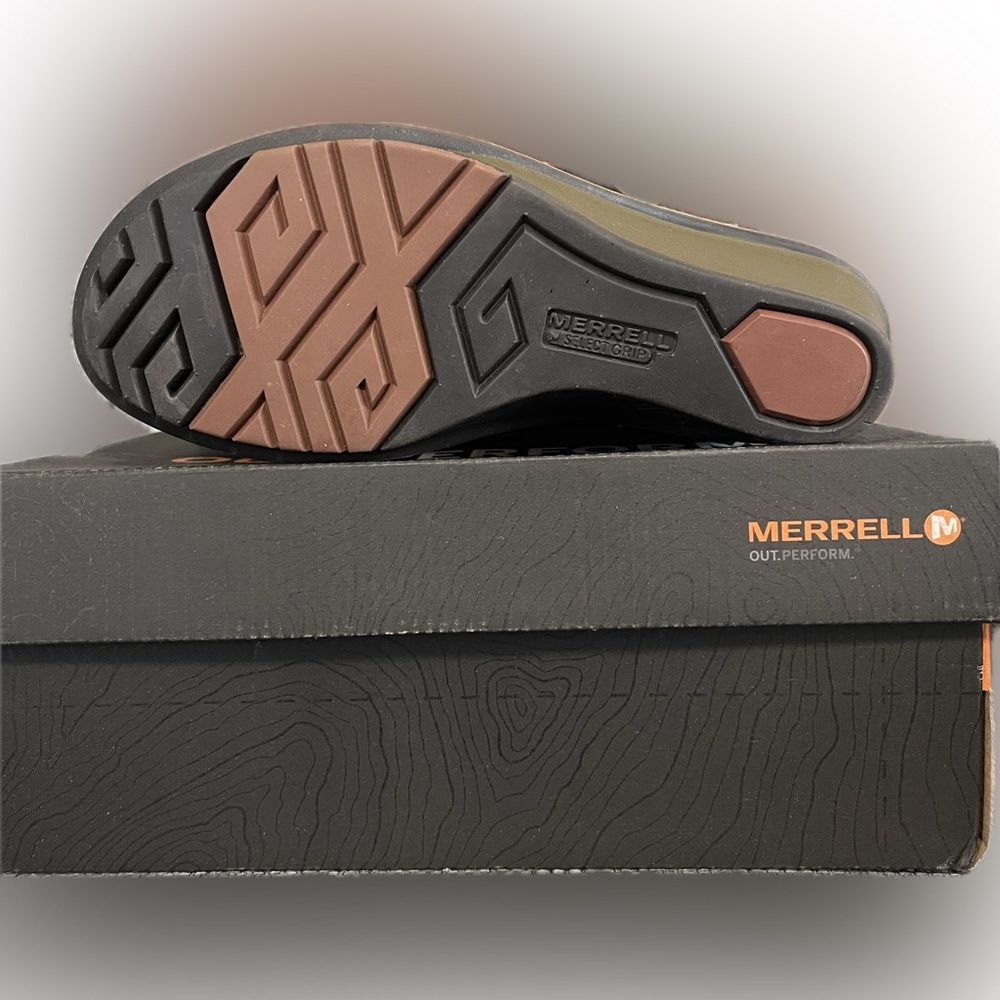 NEW Merrell Women’s Sirah Cloak in Prairie Brown Leather Shoes - Picture 3 of 5